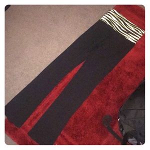 Zebra print yoga pants